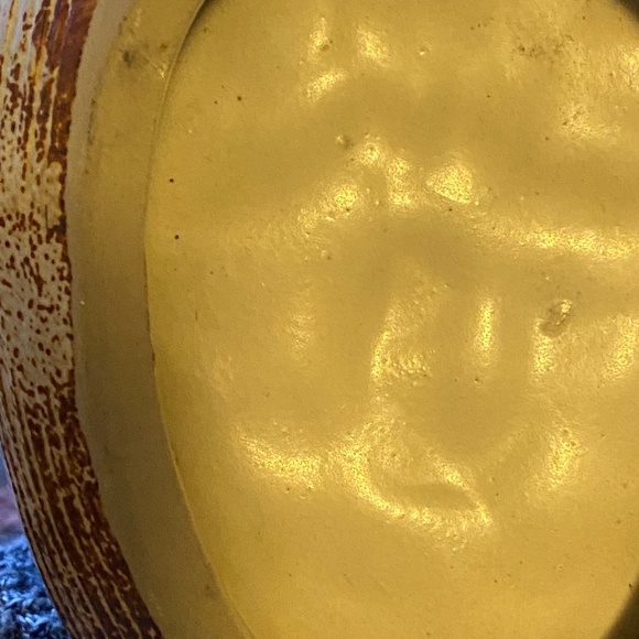 Vintage stoneware hand painted soap & sponge dish, trinket dish, - Picture 10 of 15